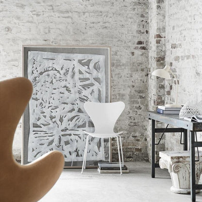 Serie 7™ Stuhl gefärbte Esche Monochrom Weiß
