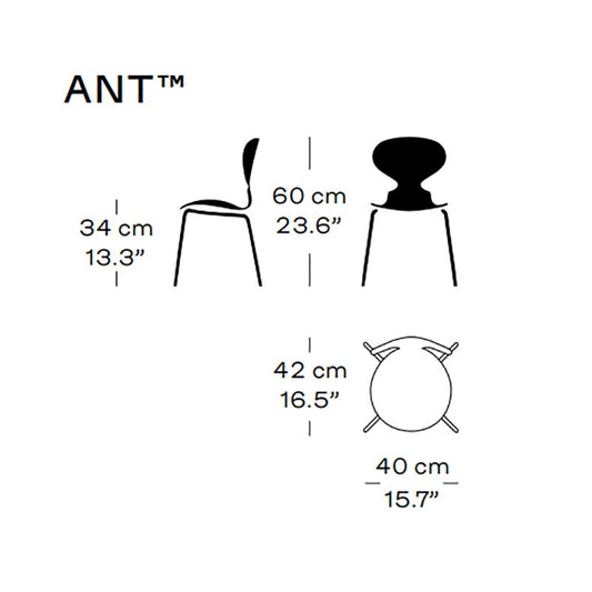 Ant™ Kinderstuhl verchromt