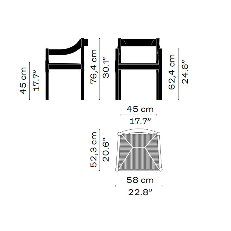 Carimate™ Armlehnstuhl Buche
