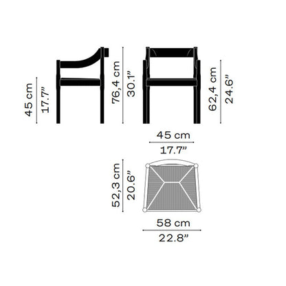Carimate™ Armlehnstuhl Buche
