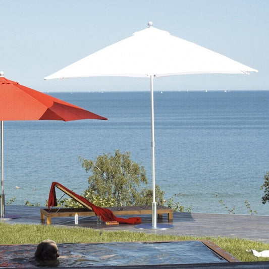 Elba Sonnenschirm rund Taupe