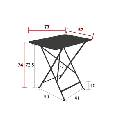Bistro Klapptisch 77x57cm Kaktus