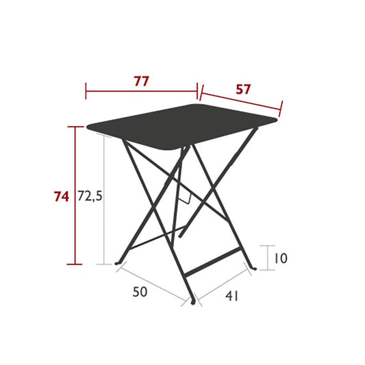 Bistro Klapptisch 77x57cm Kaktus