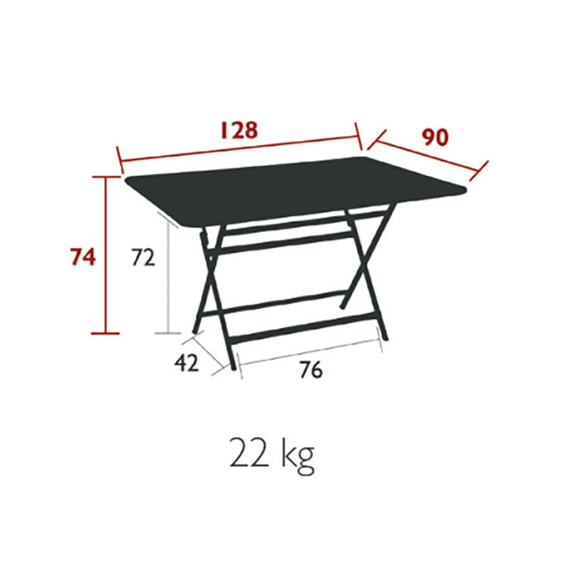 Caractère Gartentisch klappbar 190x90cm Kaktus