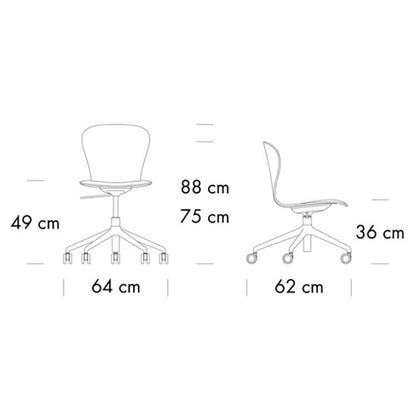 S 220 DRW Drehstuhl mit Rollen
