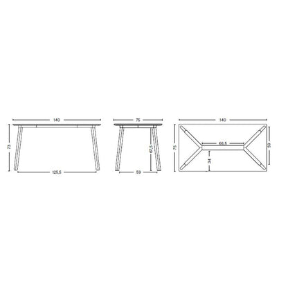 Copenhague Deux CPH210 2.0 Tisch 140x75cm