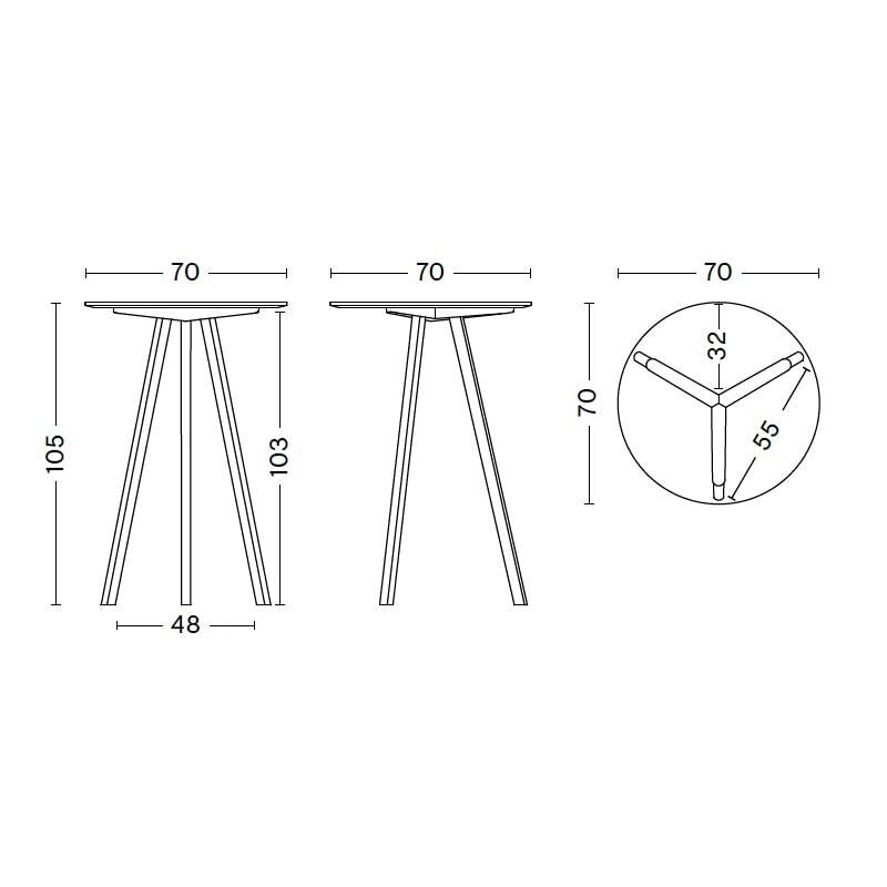Copenhague CPH20 2.0 Stehtisch Linoleum Ø70cm