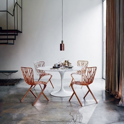 Saarinen Esstisch Ø120cm Marmor Weiß