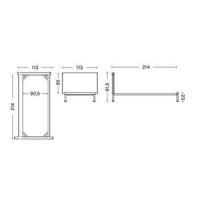 Tamoto Bett 90x200cm Anthrazit