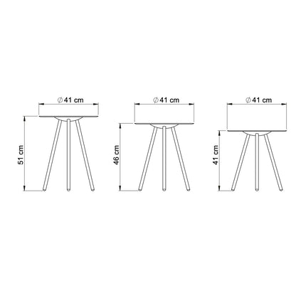 Skippy Beistelltisch 3er Set